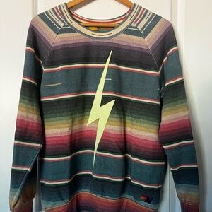 Aviator Nation Multicolor Striped Crewneck Sweater